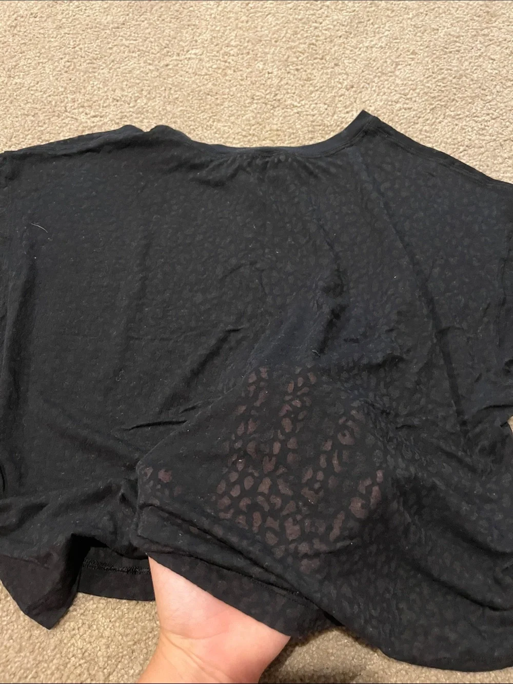 Black SHEER lululemon tee